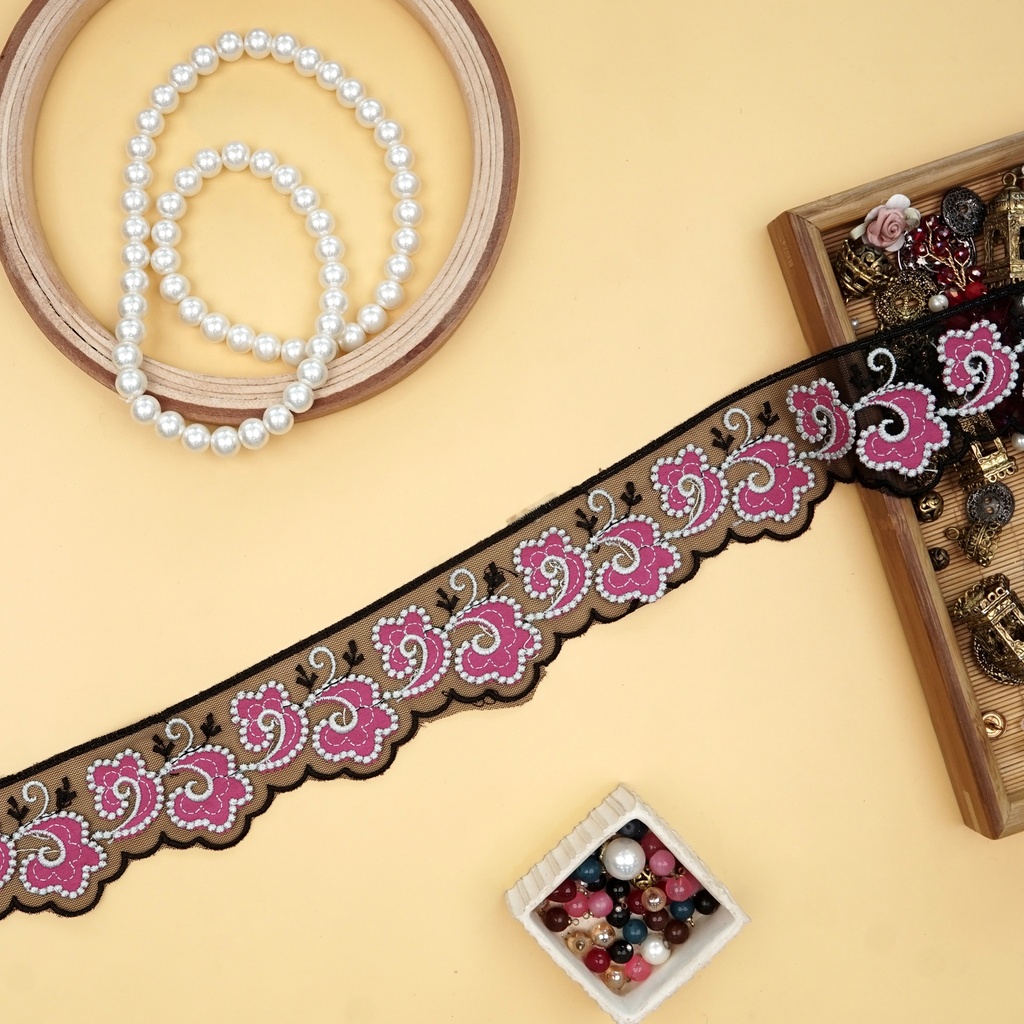 Embroidery Net Lace In Color