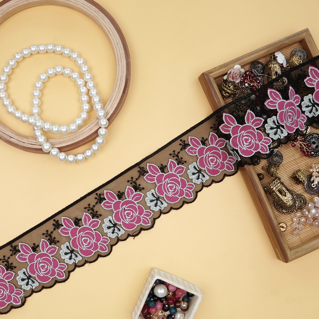 Embroidery Net Lace In Color