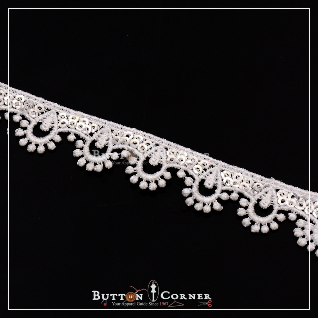 One Side Border Sequence Lace