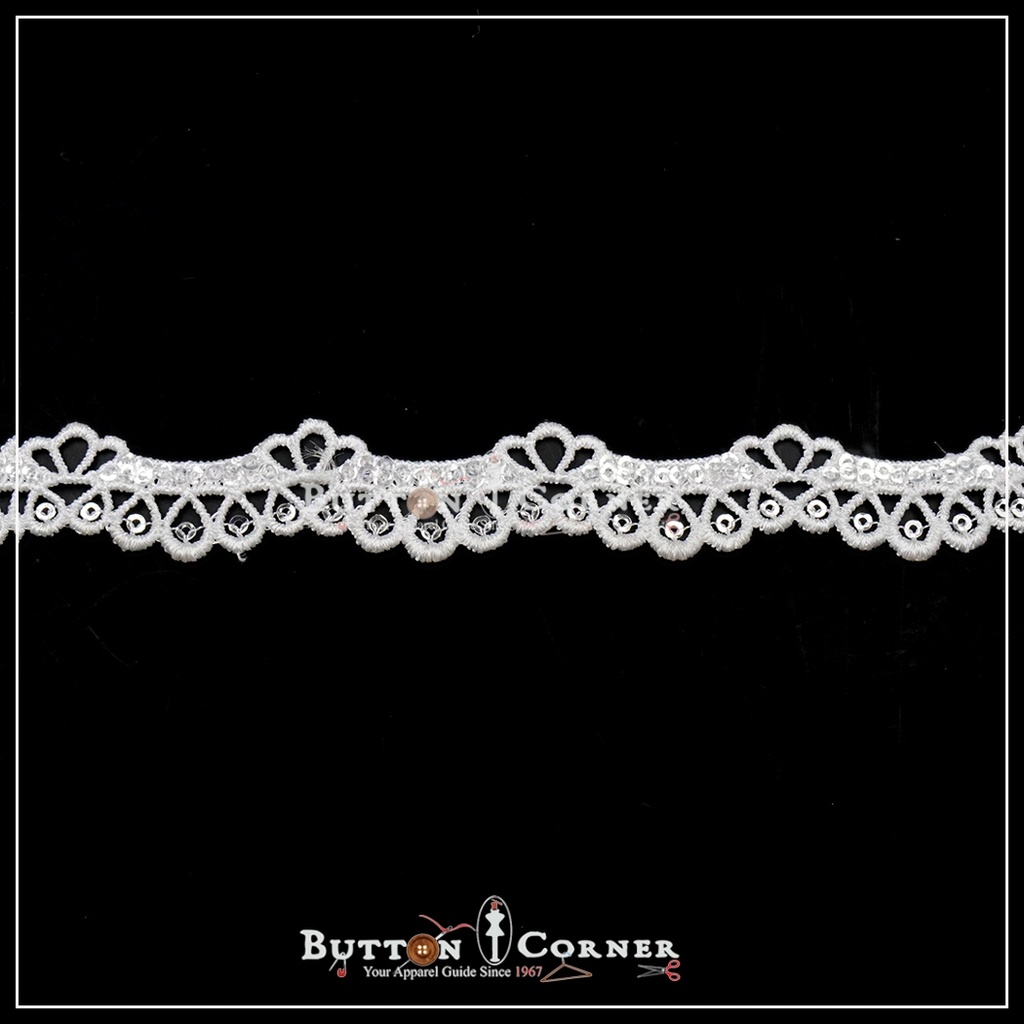 One Side Border Sequence Lace