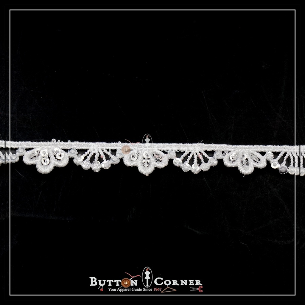 One Side Border Sequence Lace