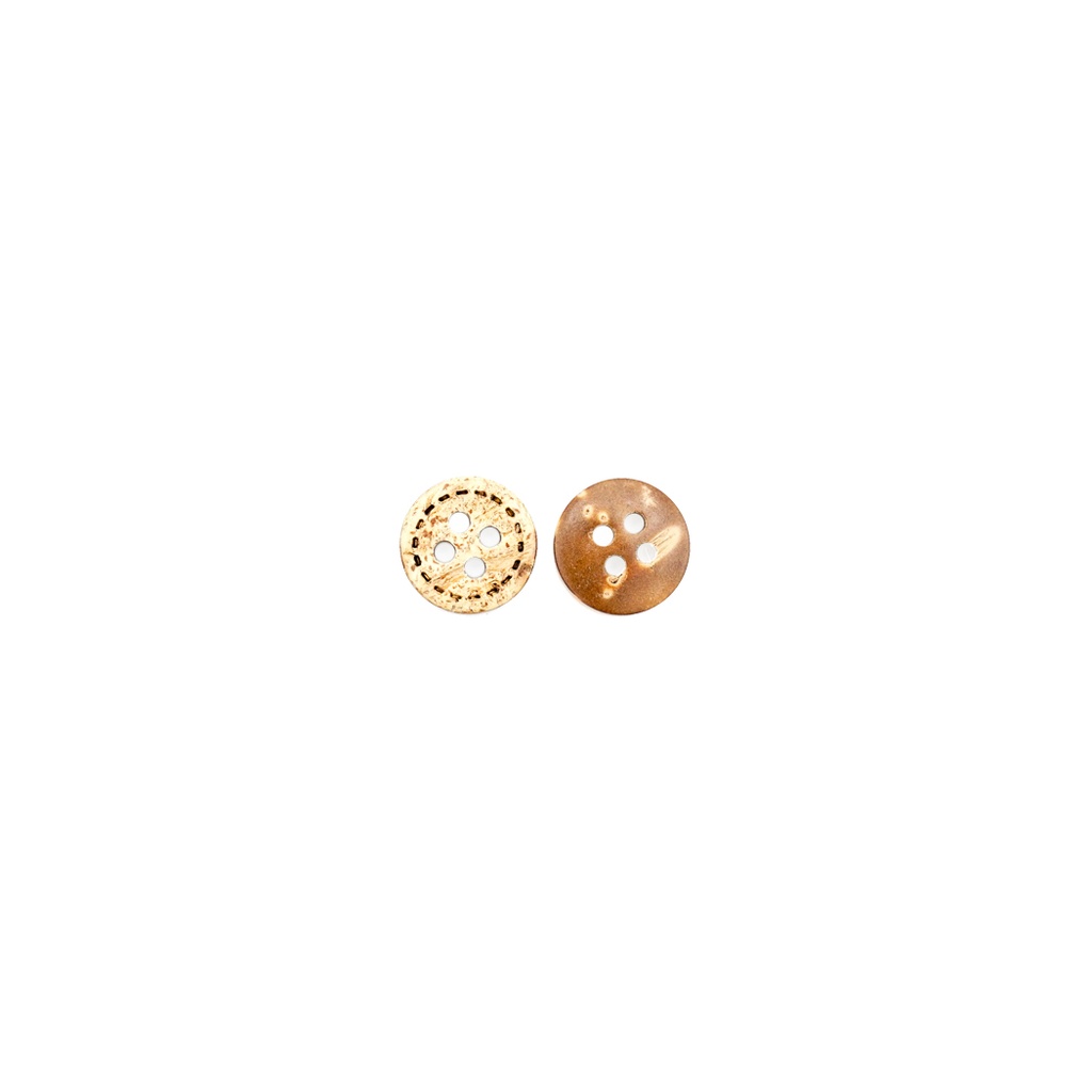 Cutting Lines Edges Coconut Button
