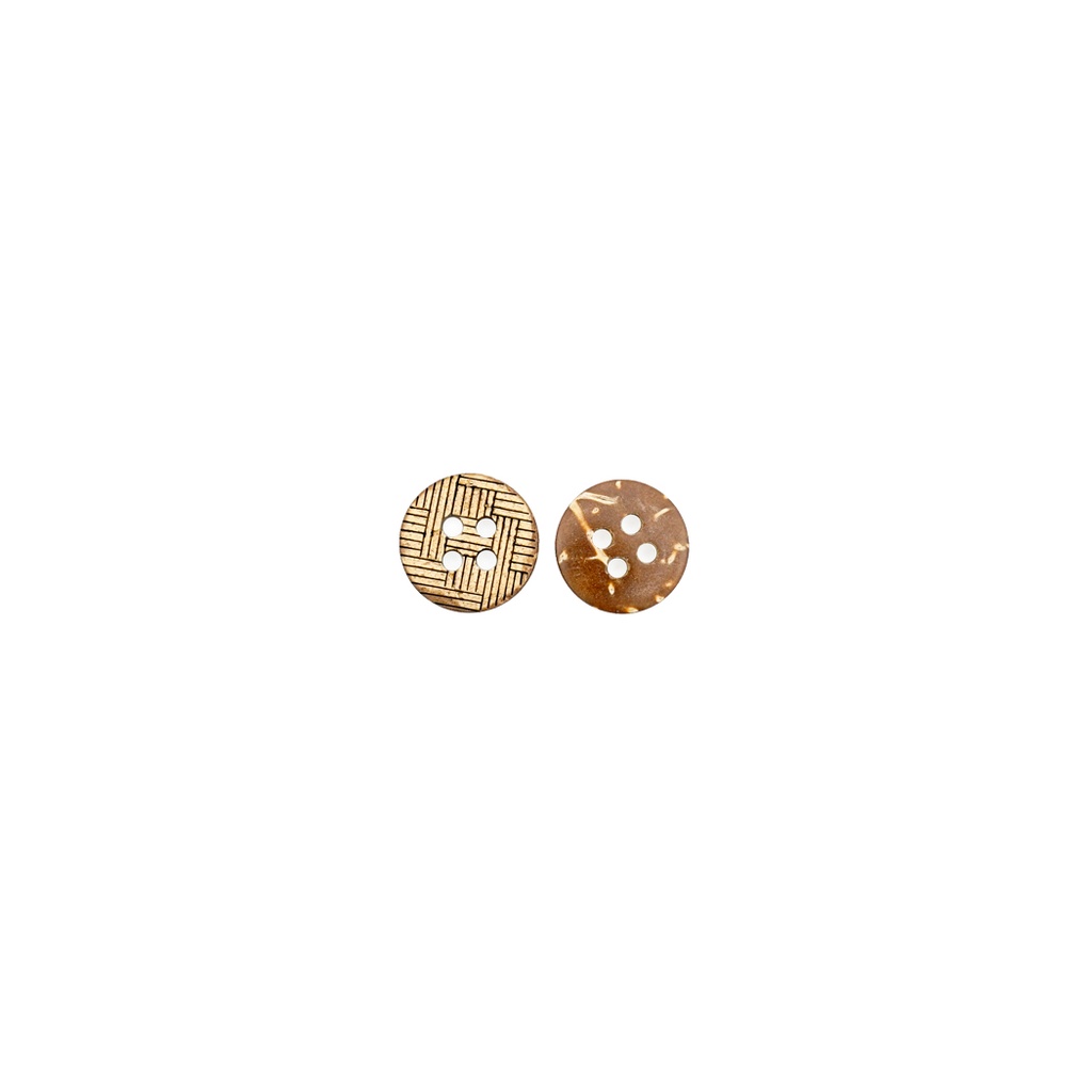 Geometric Pattern 4 Hole Coconut Button