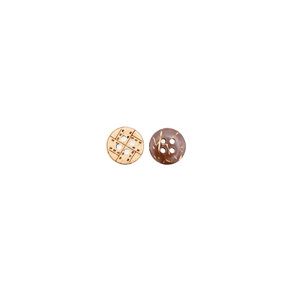 Laser Engraved 4 Hole Coconut Button
