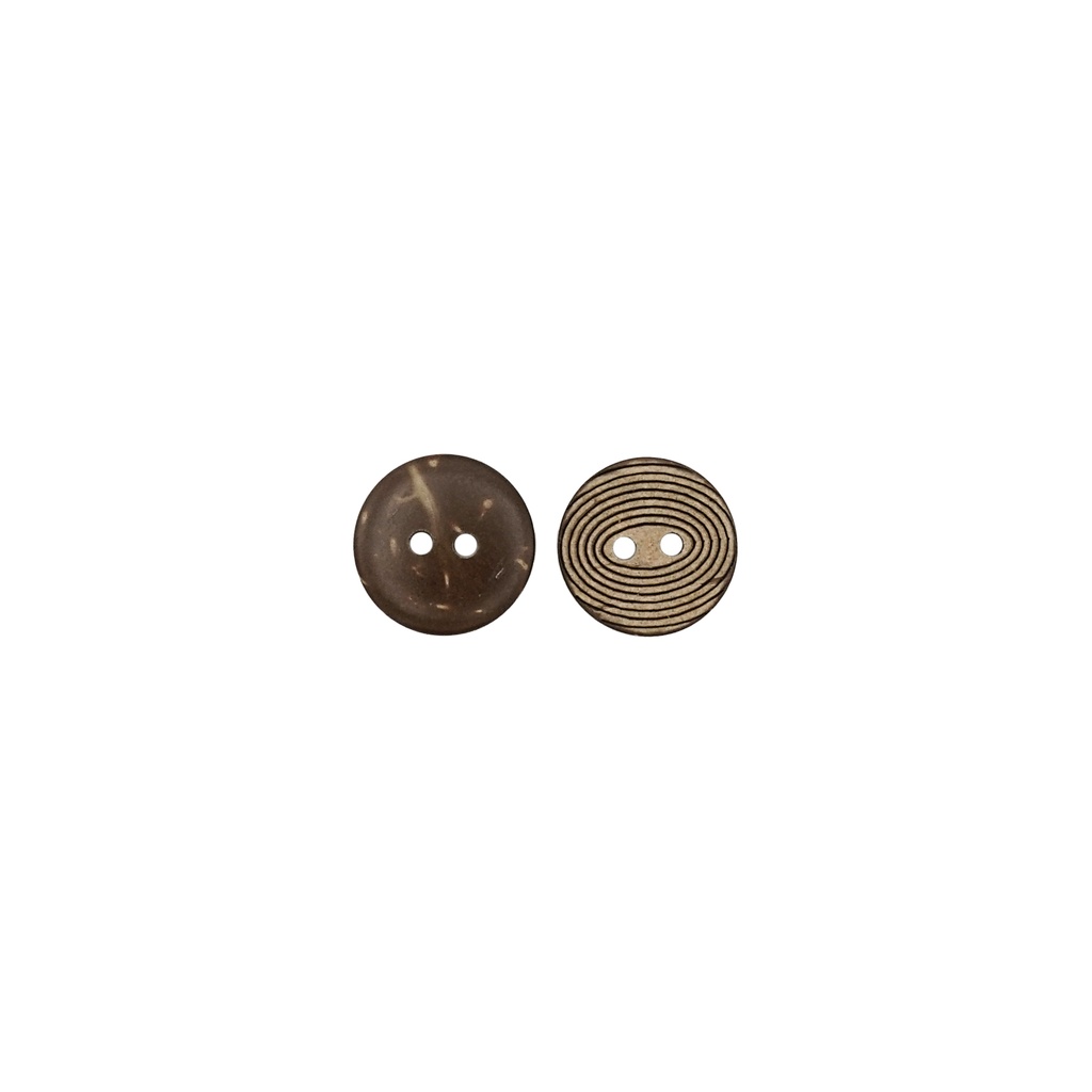 Concentric Circle 2 Hole Coconut Button
