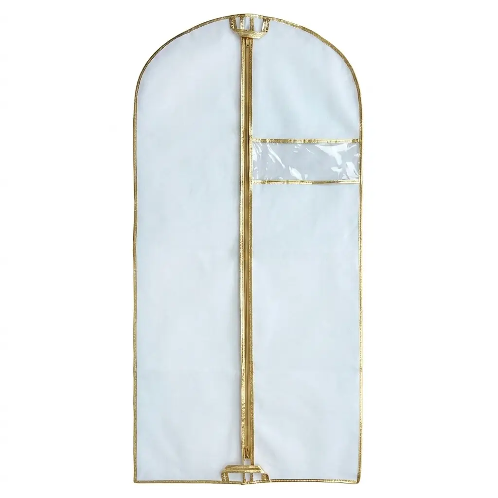 Nonwoven Suit Cover In Gold Piping