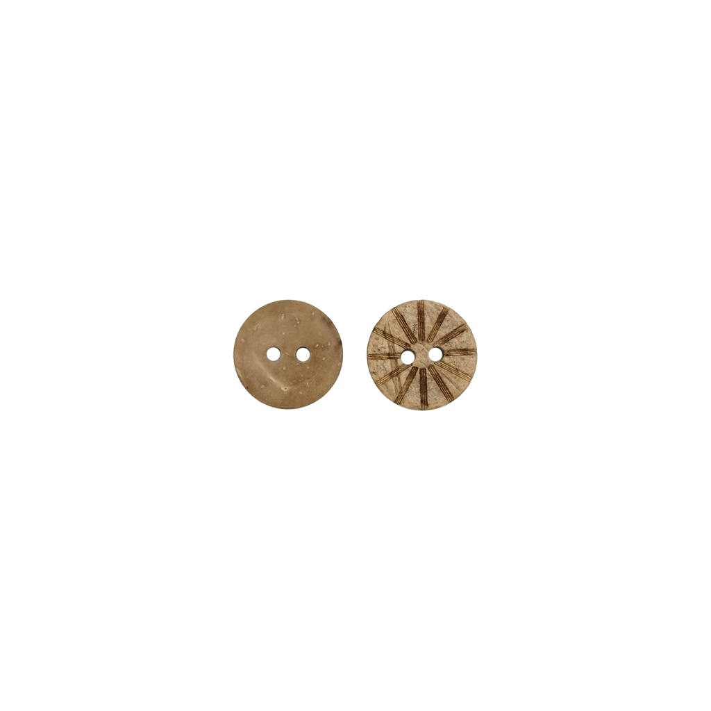 Engraved Lines 2 Hole Coconut Button
