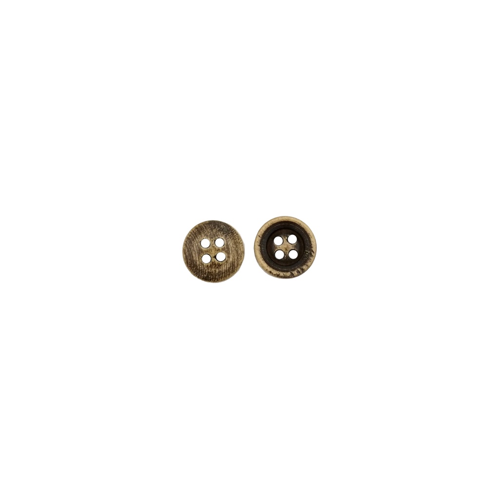 Border Outline 4-Hole Wooden Shirt Button