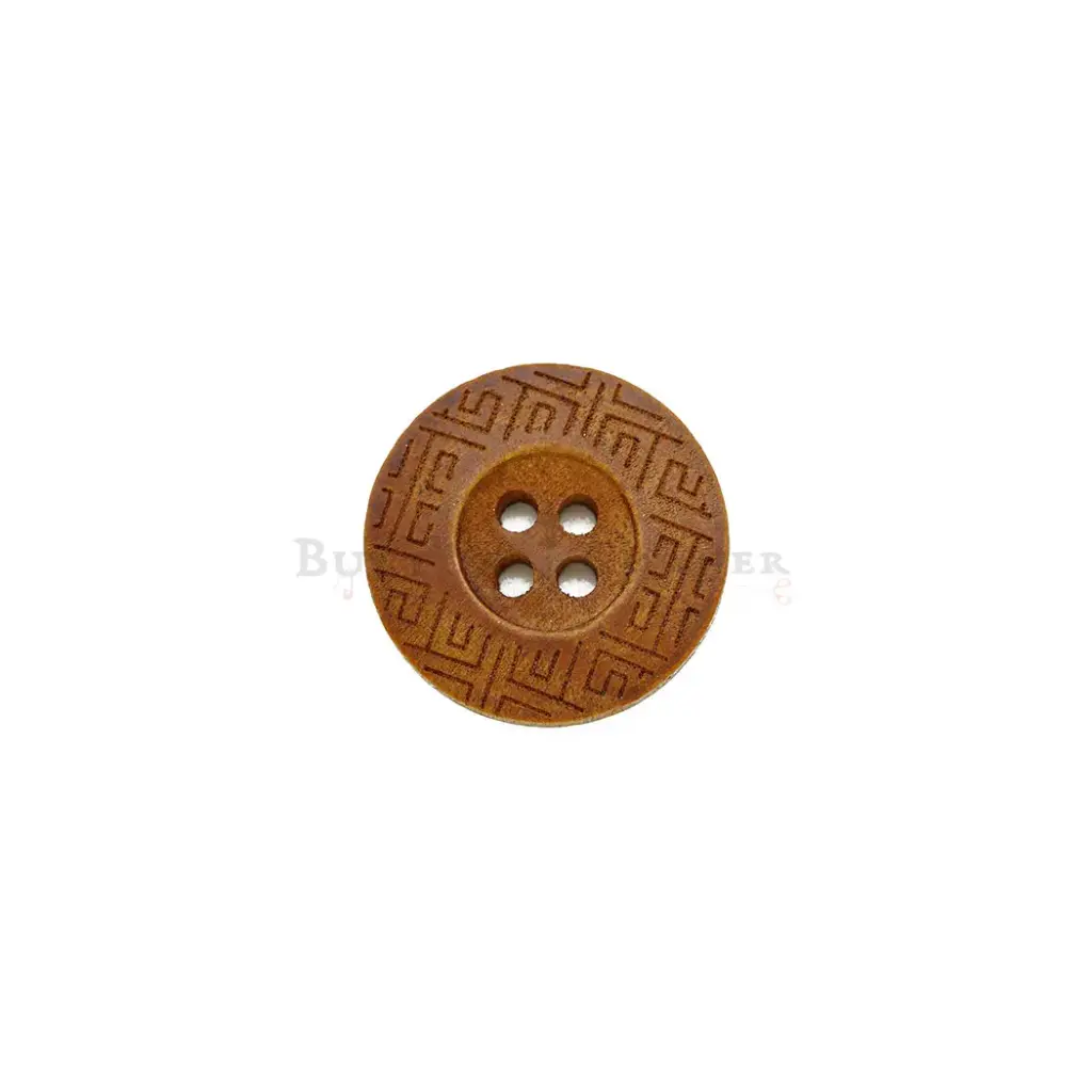 Flat Border in Gucci Design 4-Hole Wooden Button