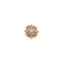 Trendy Style Vintage Button In Pearl & Crystal
