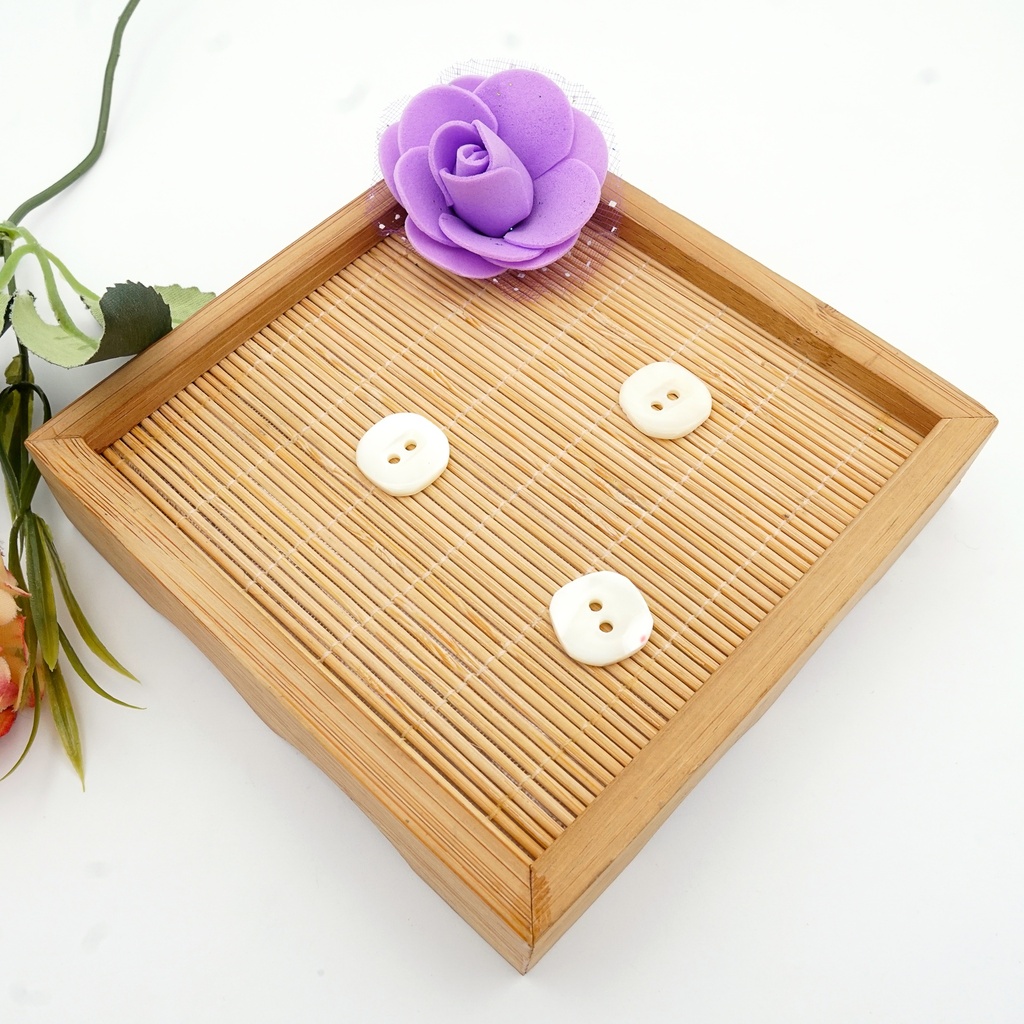 Mother Of Pearl Square Shell Button