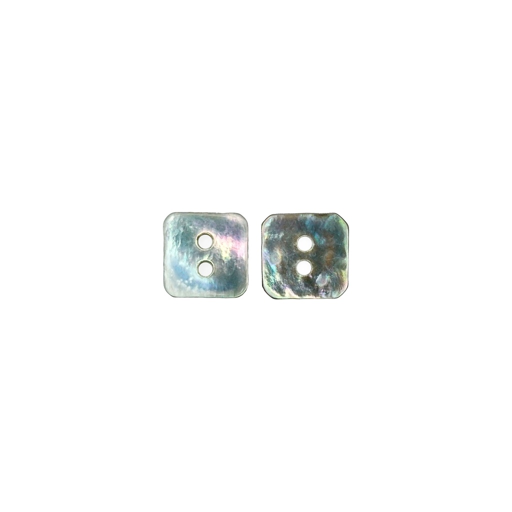 Grey Abalone 2 Hole Shell Button In Square Shape
