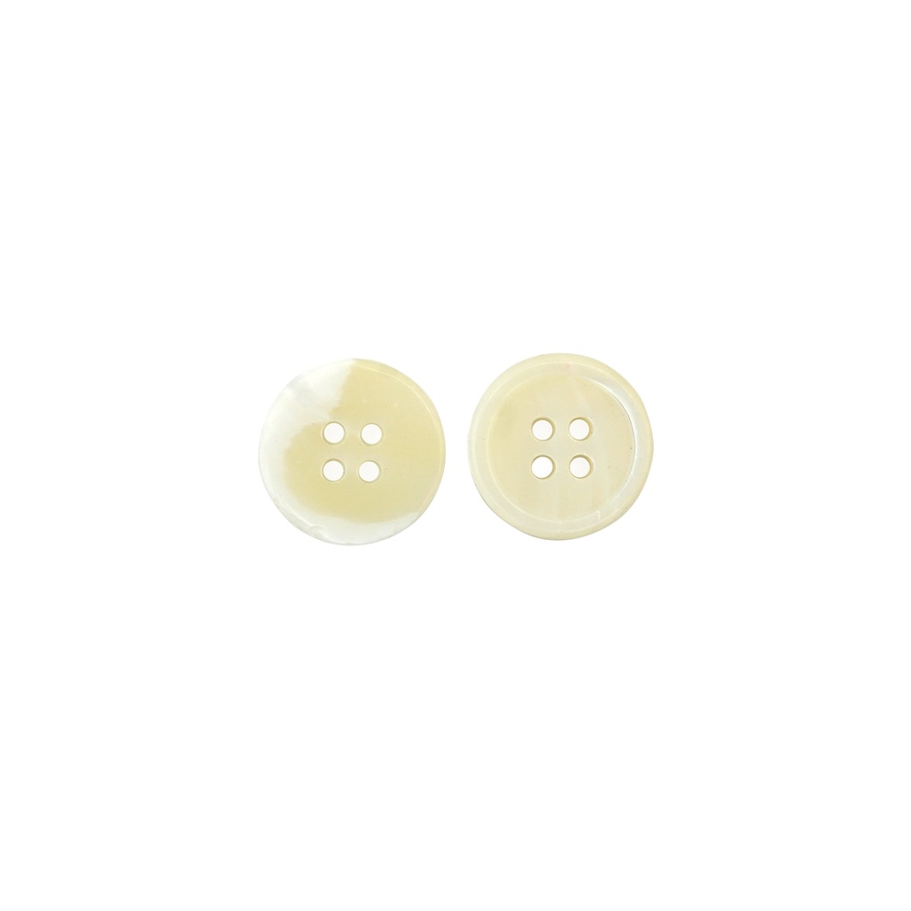 Mother-of-Pearl Coloured Wrangler Shape 4 Hole Shell Button