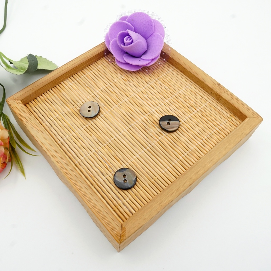 Marble Design Round Mussel Shell Button