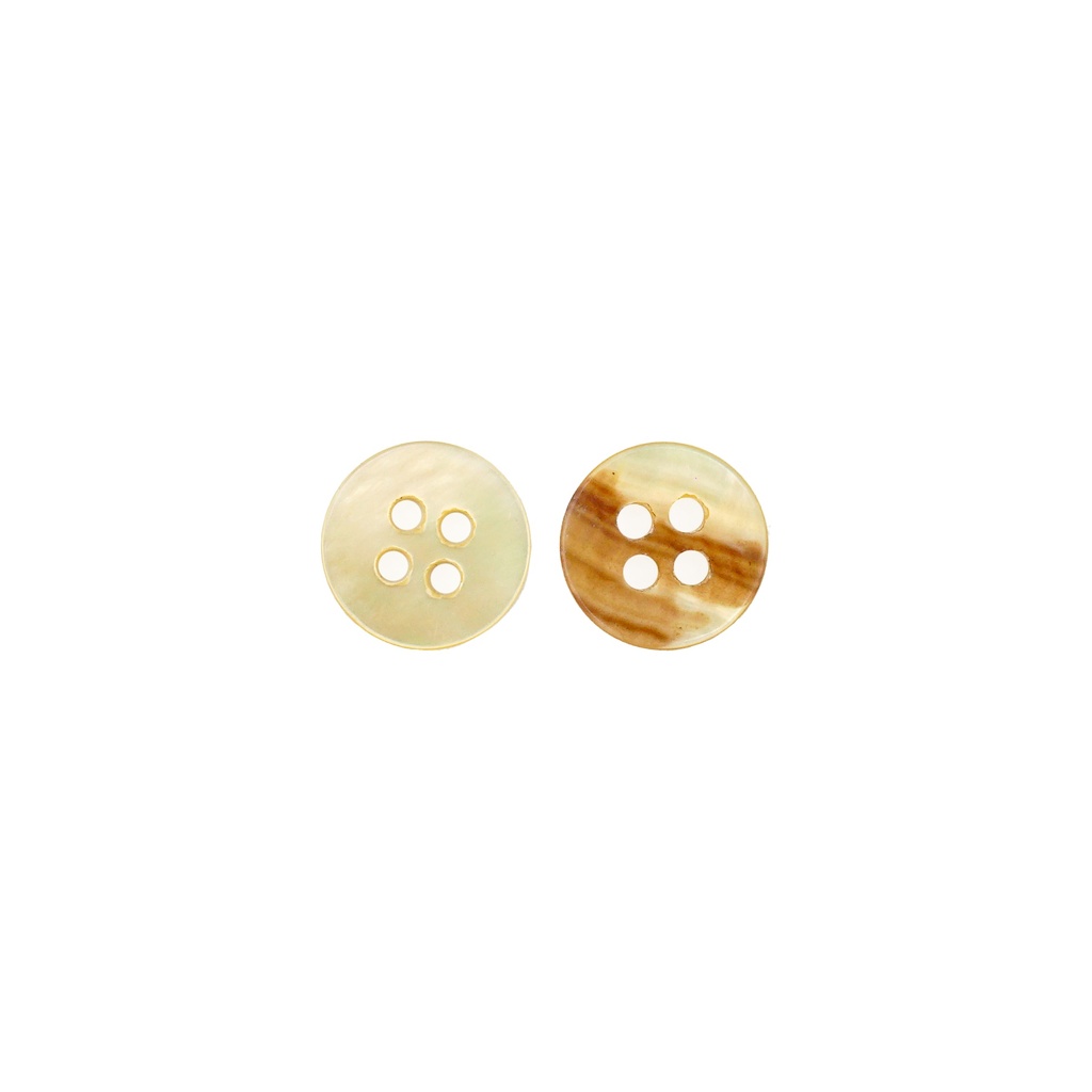 Mother-of-Pearl Flat Round Shape 4 Hole Shell Button