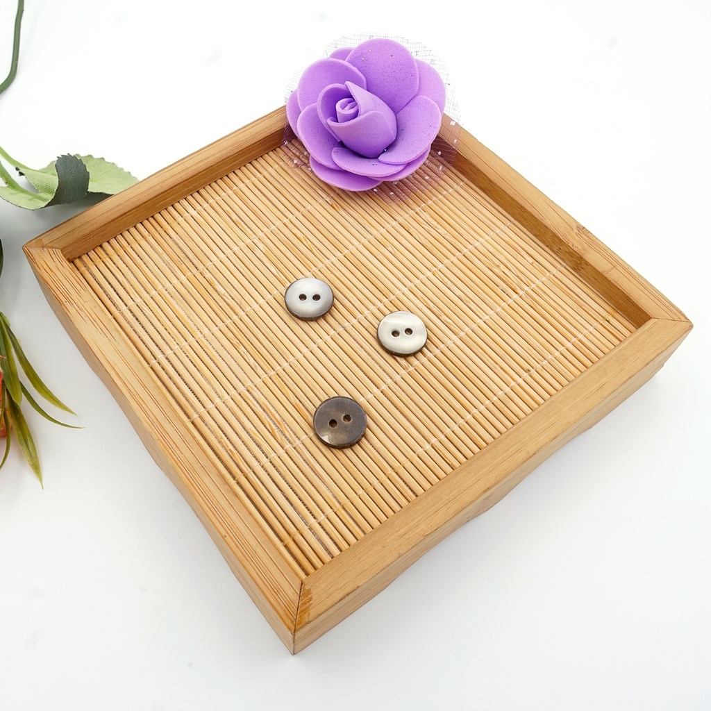 Mother-of-Pearl Metal 2 Hole Shell Button
