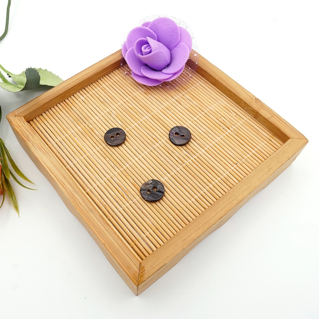 Mother Of Pearl Curve Metal Hole Shell Button