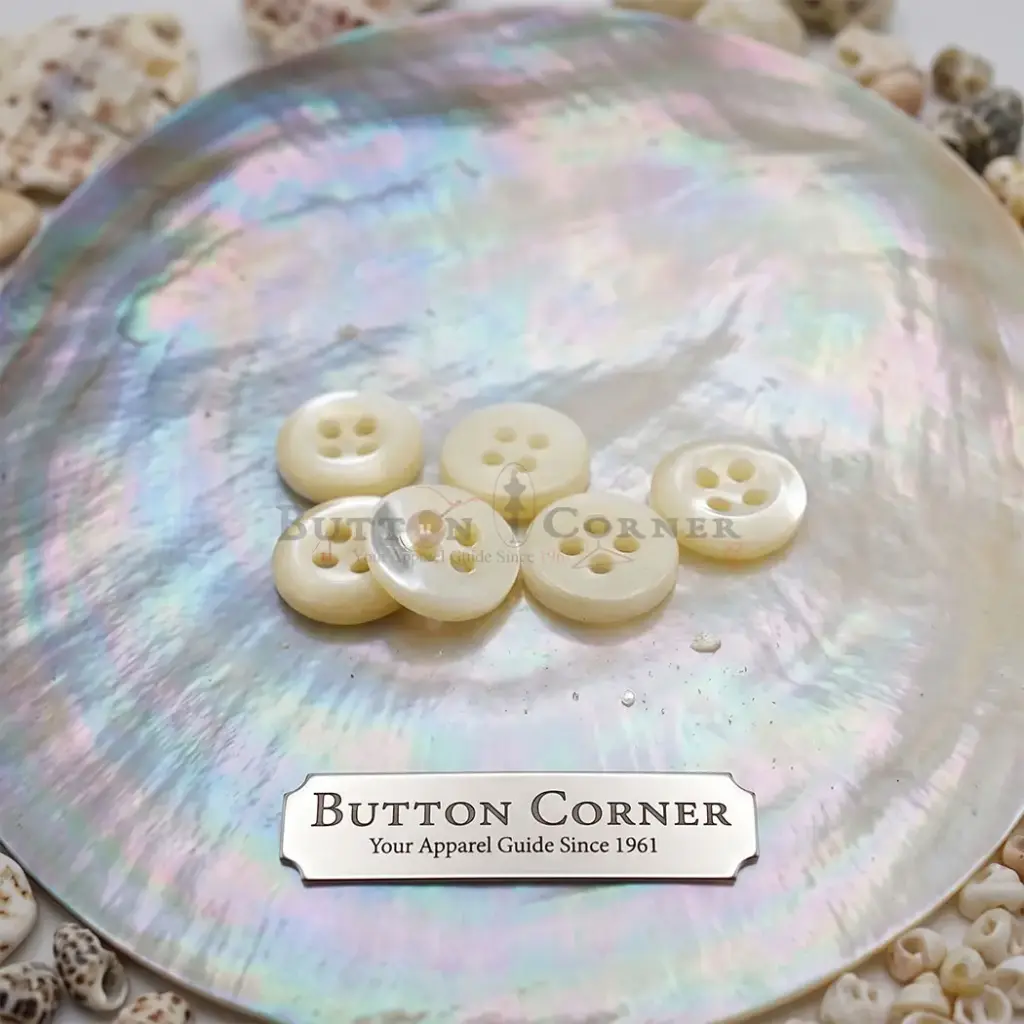 Mother-of-Pearl Deep 4 Hole Shell Button
