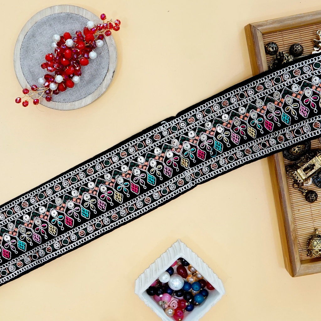 Fancy Sequence Lace In Velvet Fabric