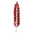 Leaf Shape Applique Diamante Motif