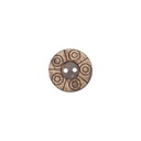 Concentric Rings & Radial Lines Coconut Button