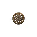 Pierced Holes Carved Design Coconut Button