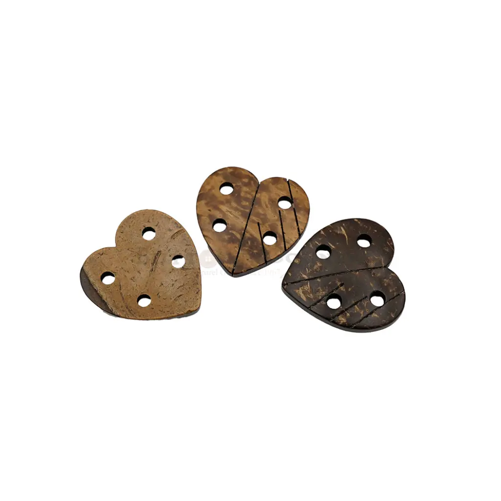 Heart Shape Adorable Coconut Button