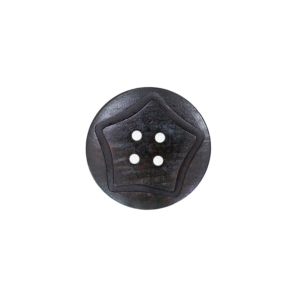 Star Engrave 4 Hole Wooden Button