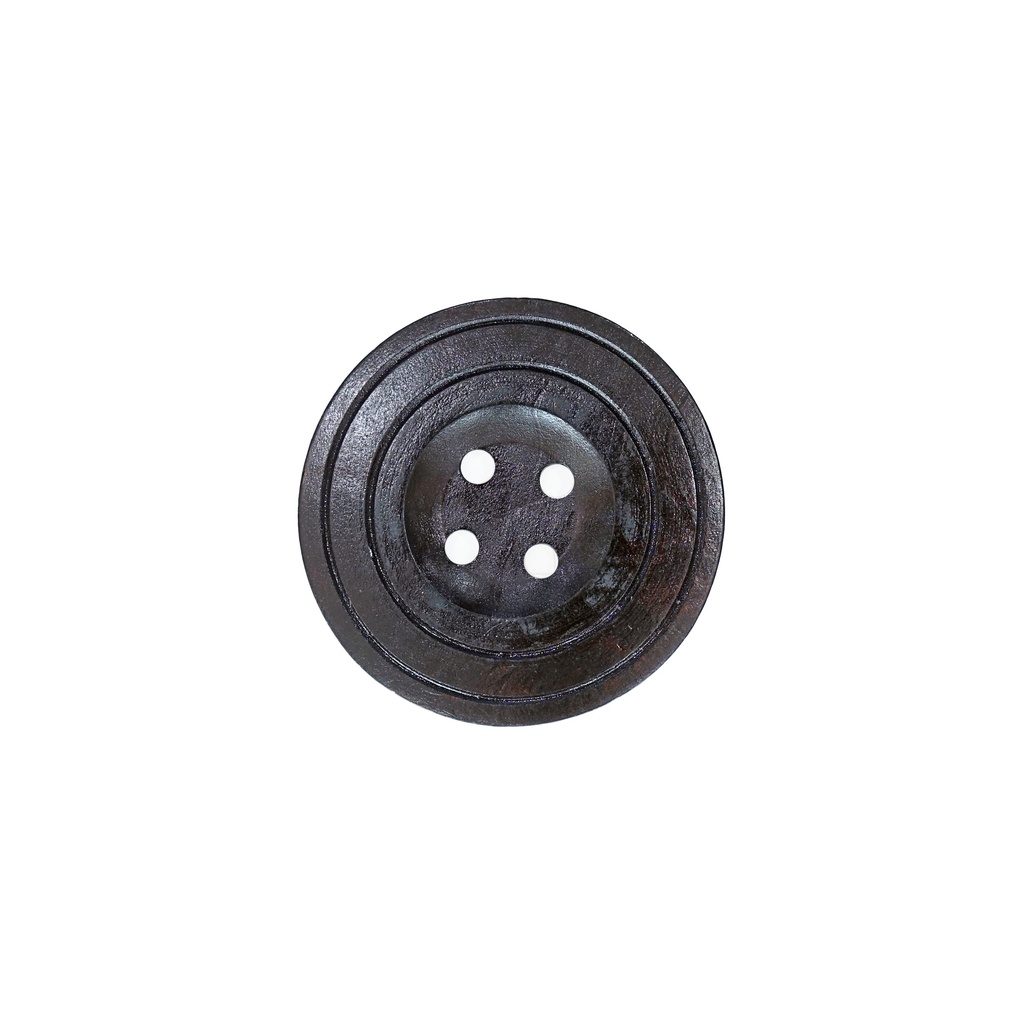 Double Line Engraved Wooden Button