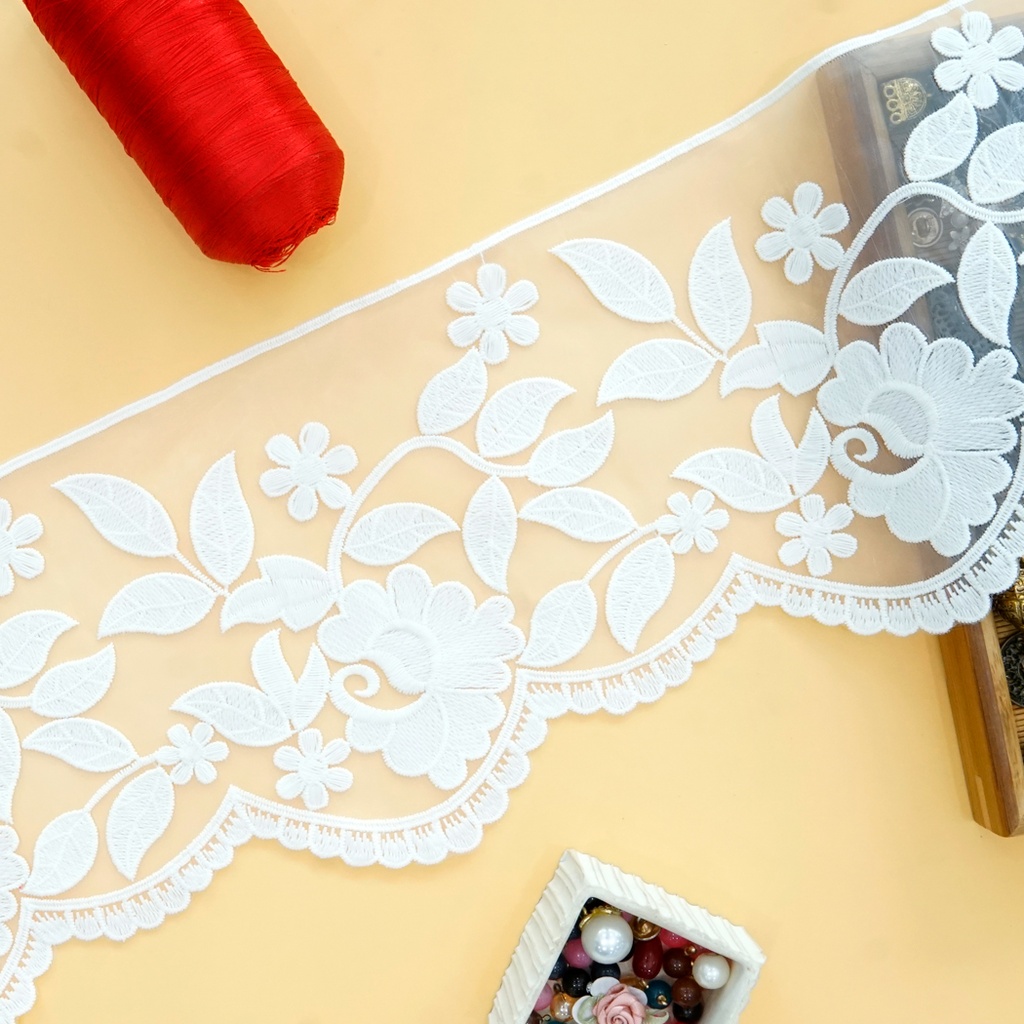 One Side Border Organza Lace