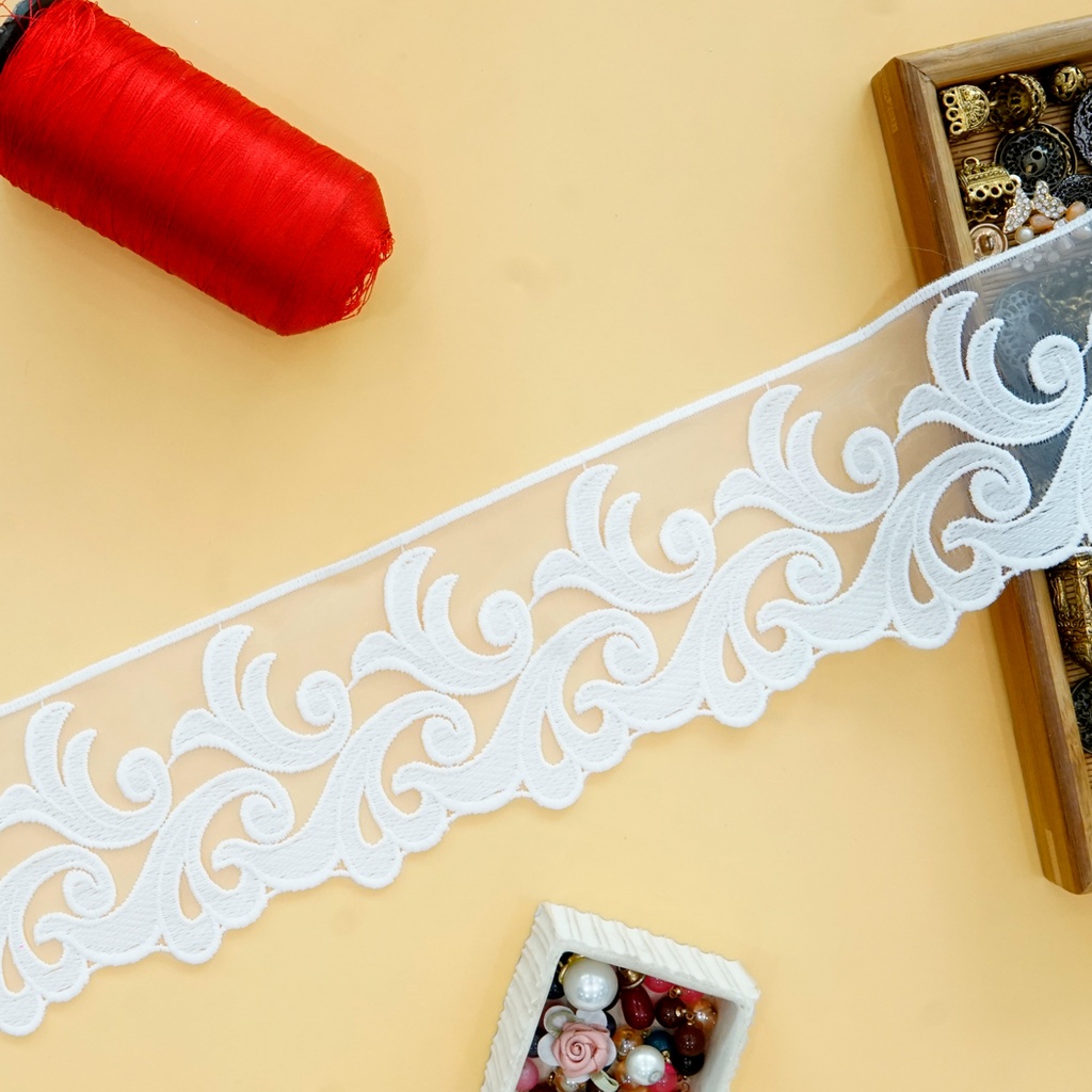 One Side Border Organza Lace