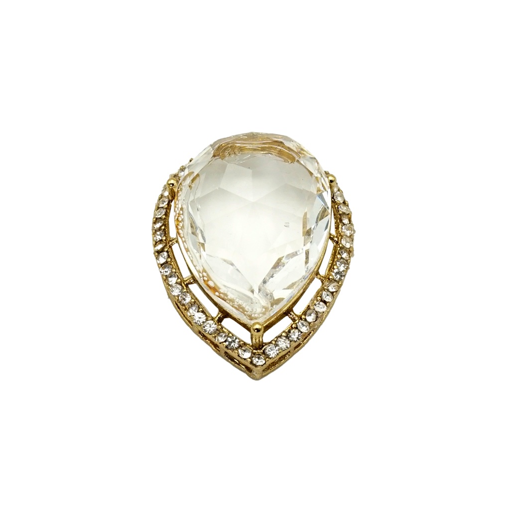 Gold Base Fancy Kundan Button