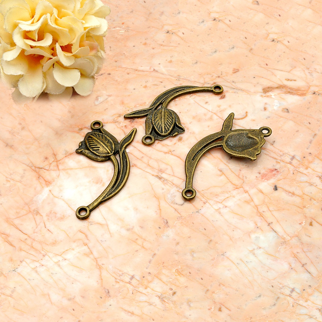 Metal Tulip Flower Pendant