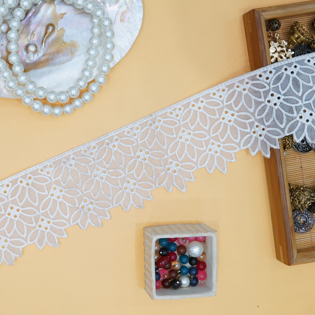One Side Border Organza Lace