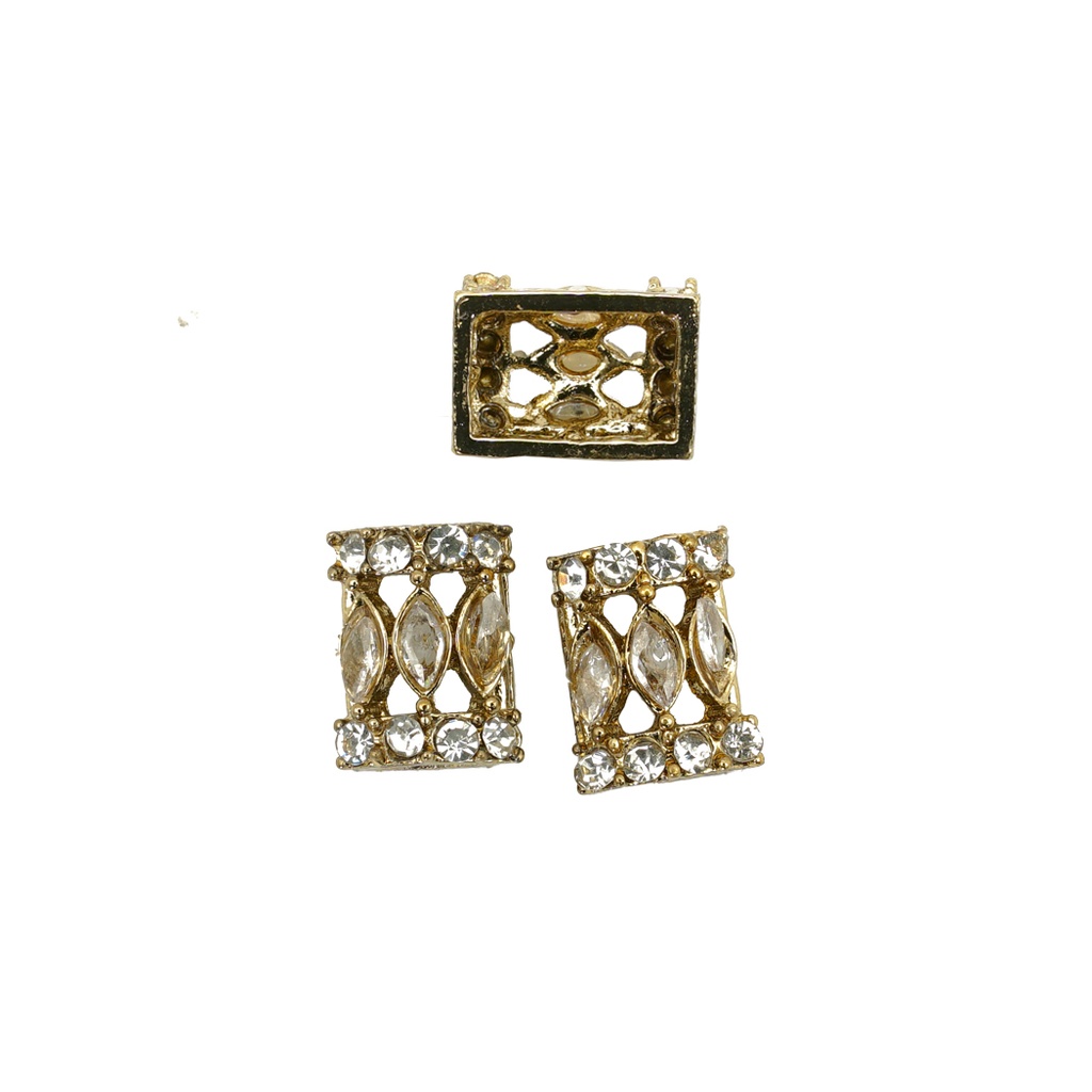Gold Base Fancy Kundan Button