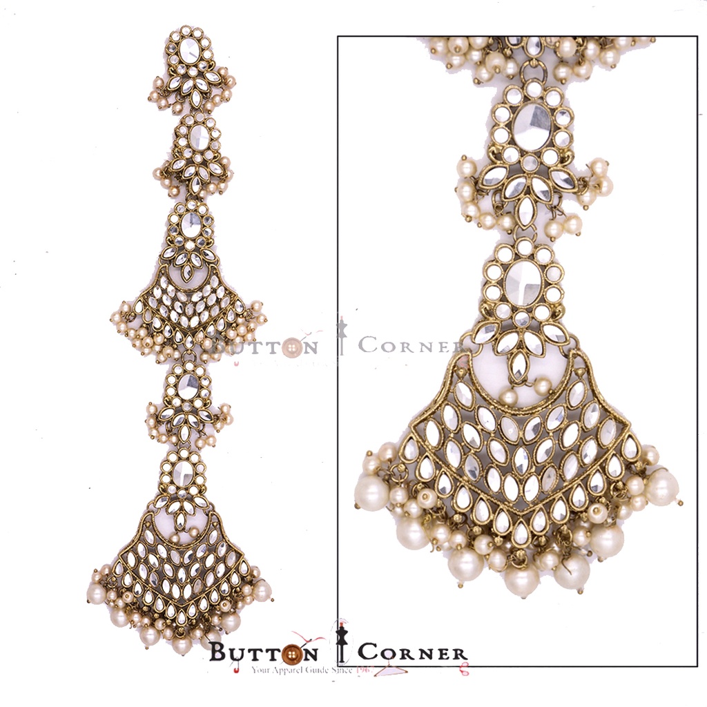 Fancy Kundan Button Patti