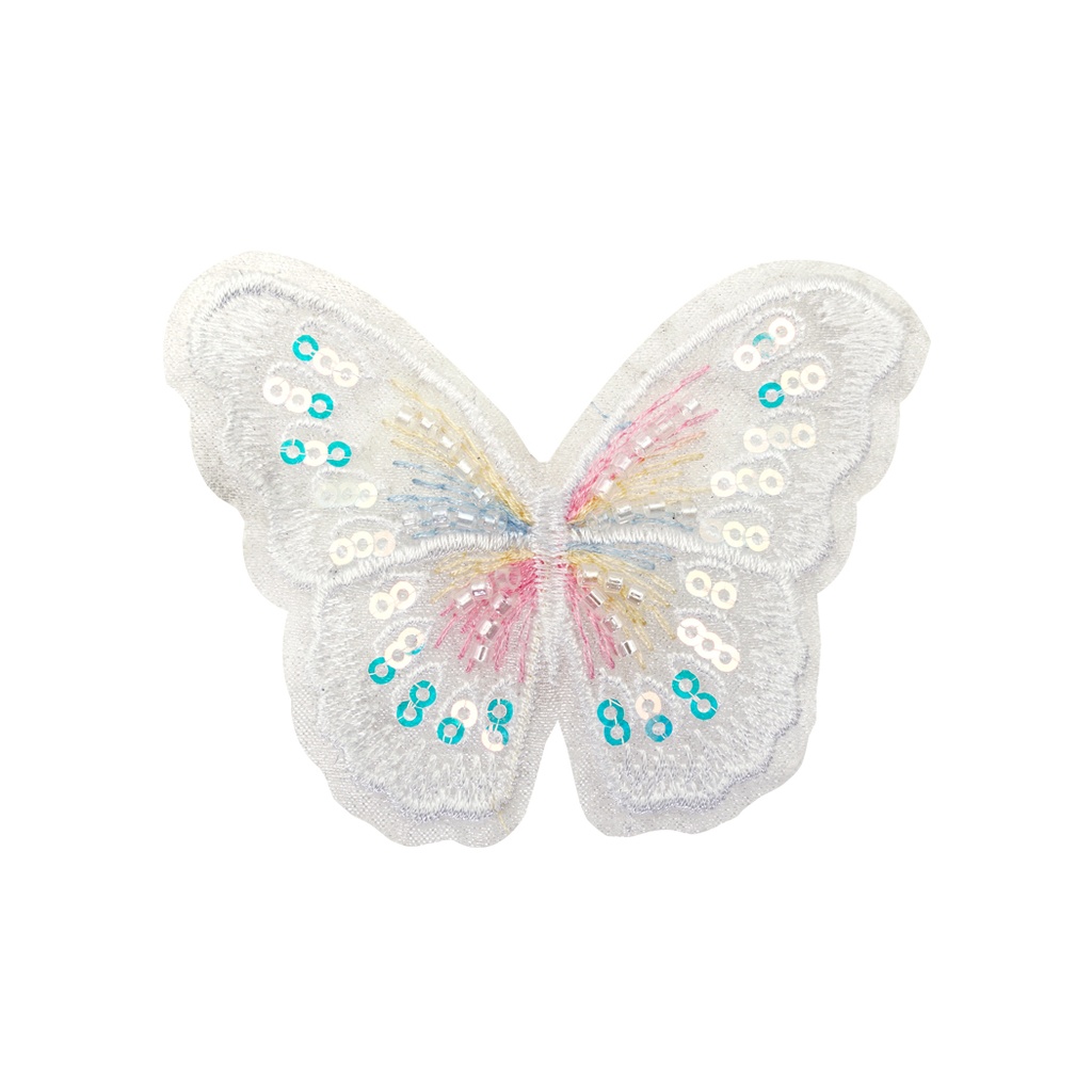 Beaded Organza Butterfly Embroidery Patch