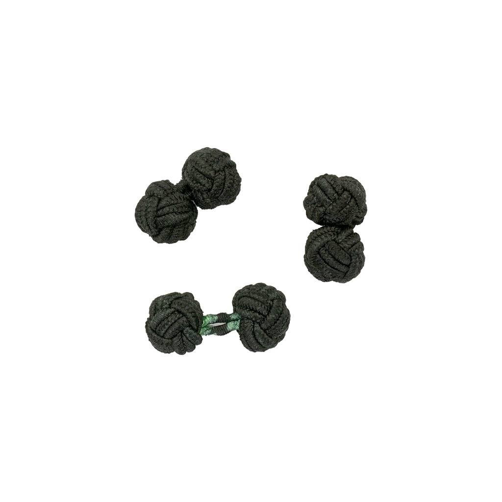 Black Silk Knot Cufflink