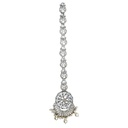 Silver Base Fancy Kundan Button Patti