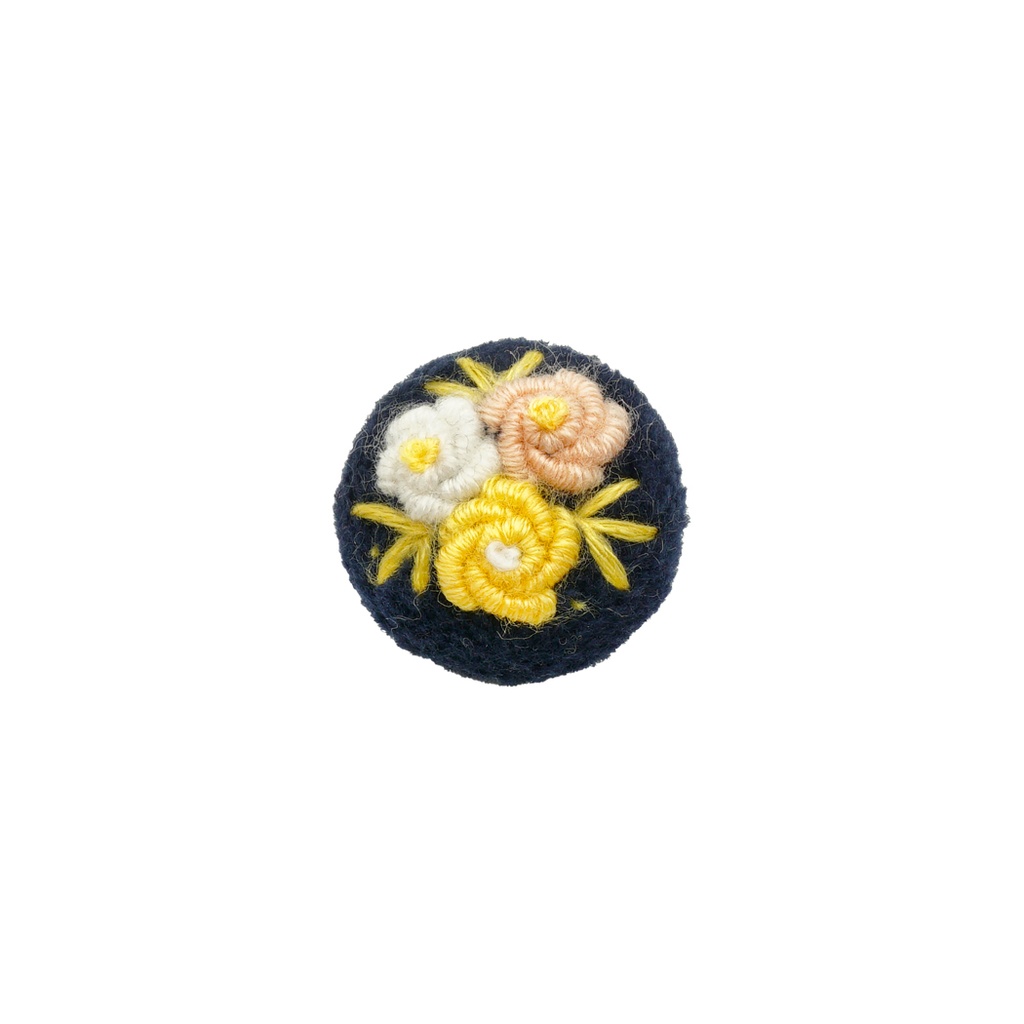 Plastic Hand Embroidered Button