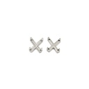 Metal 4 Hole X-Shape Pendant
