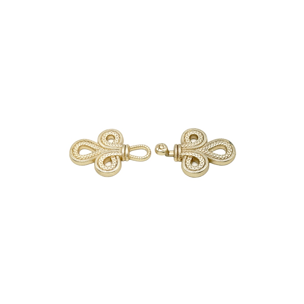 Metal Chinese Knot Frog Button