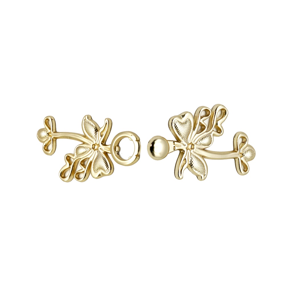 Retro Flower Shape Metal Button