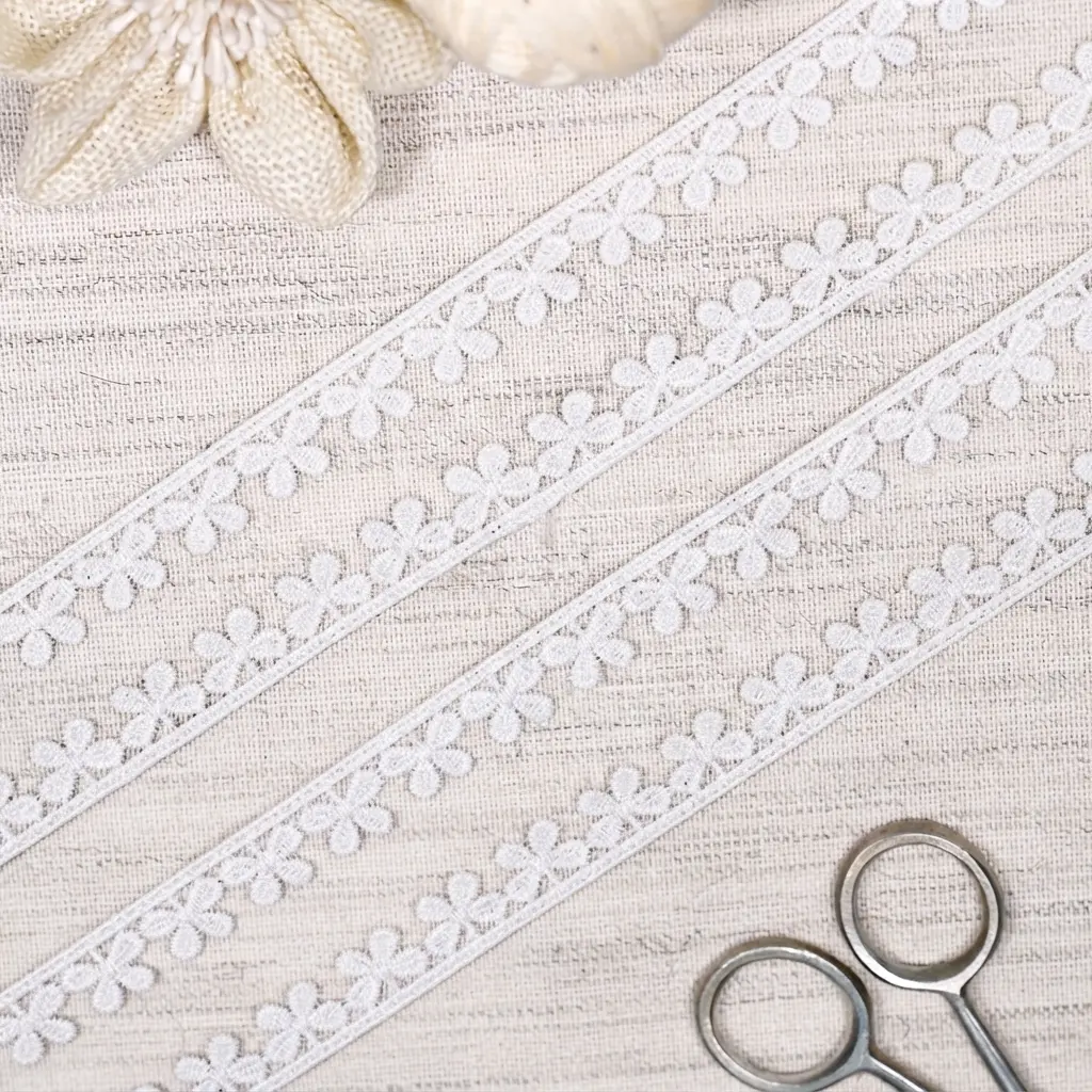 Floral Edge Side Border Shuttle Lace