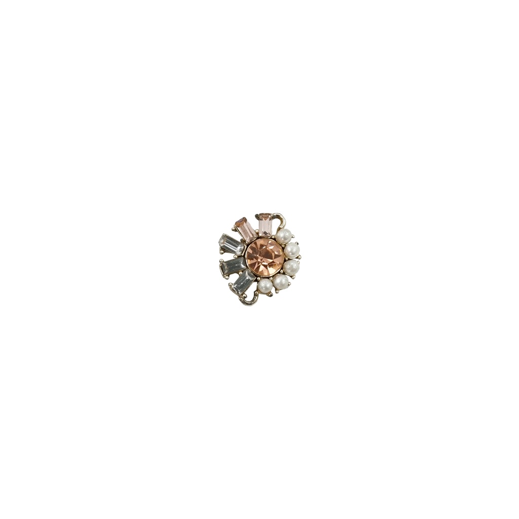 Flat Base Rhinestone Fancy Button
