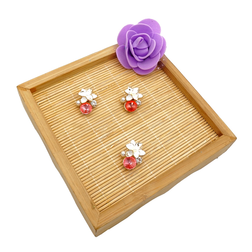Trendy Style Crystal Flower Button