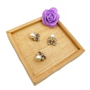 Drop Pearl Rhinestone Bow Hanging