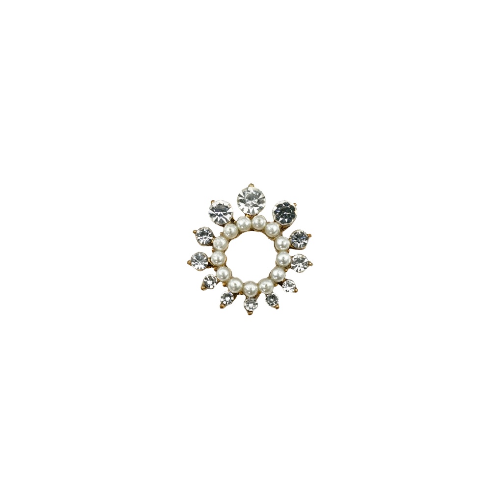 Sunflower Shape Pearl Rhinestone Pendant