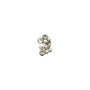 Crescent Design Pearl Rhinestone Pendant