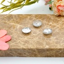 Silver Base 2 Hole Crystal Button